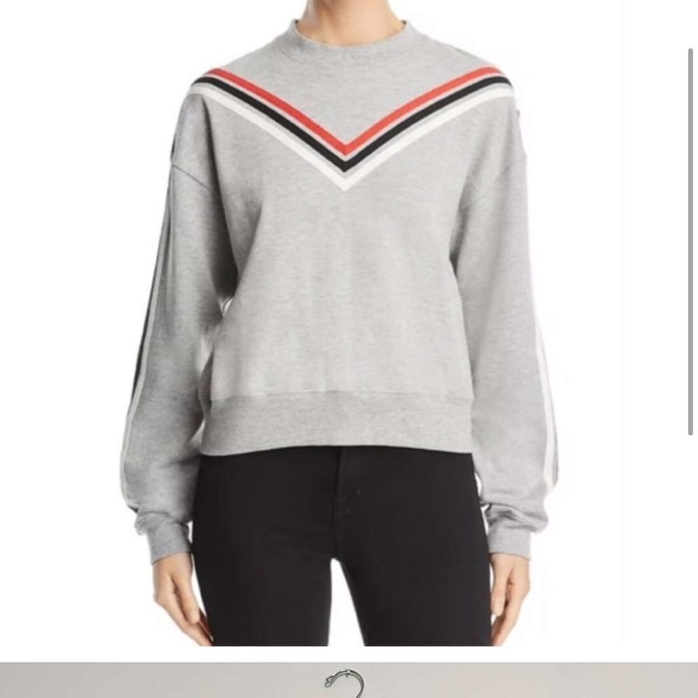 Rebecca minkoff Riley chevron Sweatshirt BNWT sz M Kansas City Chiefs Swift